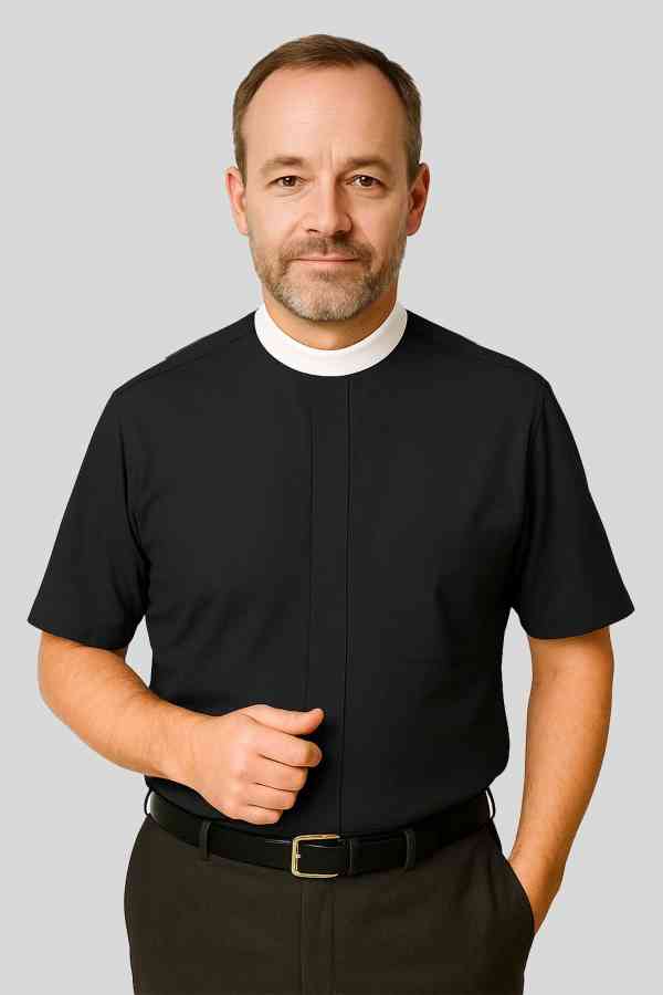 Neckband Black Clergy Shirt