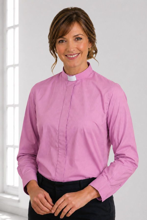 Soft Pink Tab Collar Clergy Shirt Design for Modern Ministry